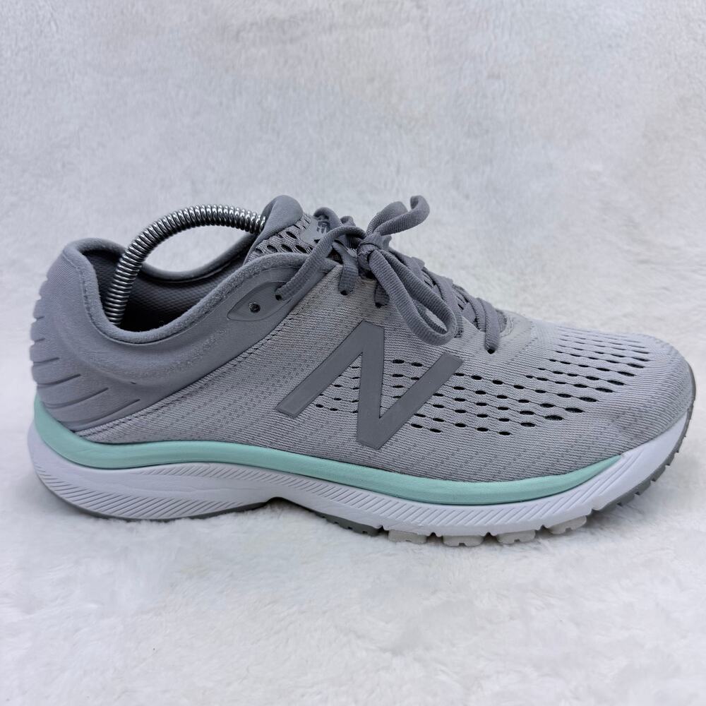 New Balance 860 V10 Womens Gray Mint Stability Running Shoes Size 11.5